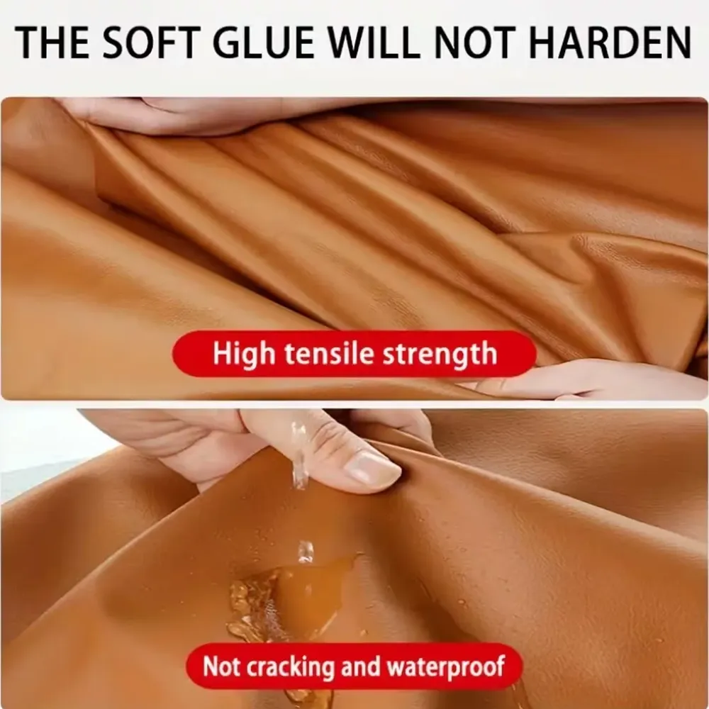 Colle de réparation cuir souple imperméable forte adhérence invisible