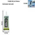 Colle E7000 15 à 110 ml pour tissu cuir diamant et verre – Couleur 50ML 1PC