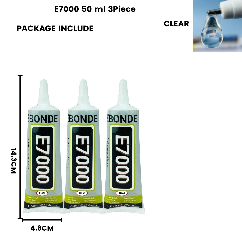 Colle E7000 15 à 110 ml pour tissu cuir diamant et verre
