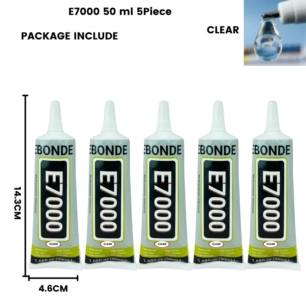 Colle E7000 15 à 110 ml pour tissu cuir diamant et verre