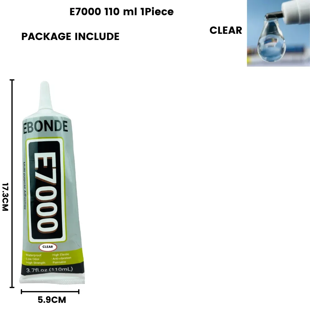 Colle E7000 15 à 110 ml pour tissu cuir diamant et verre