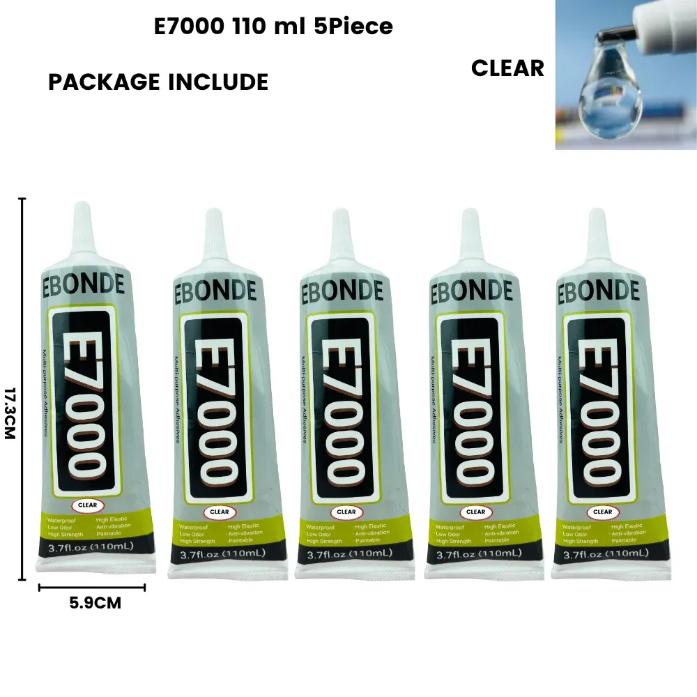 Colle E7000 15 à 110 ml pour tissu cuir diamant et verre