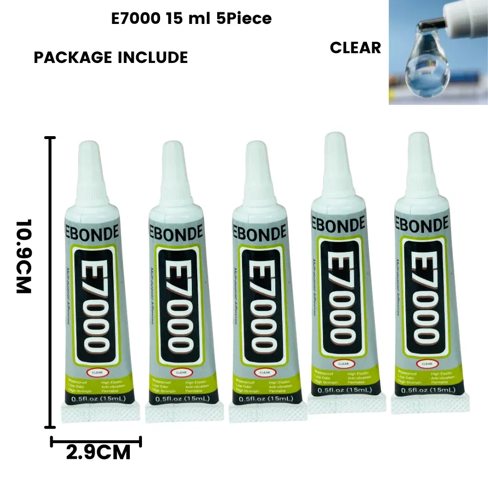 Colle E7000 15 à 110 ml pour tissu cuir diamant et verre
