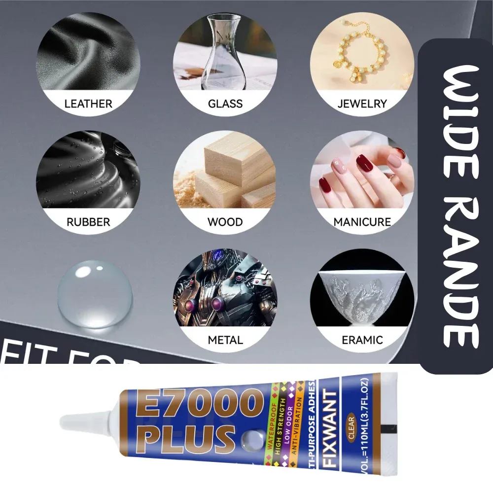 Colle E8000 PLUS 15 à 110 ml pour tissu cuir bijoux téléphone