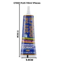 Colle E8000 PLUS 15 à 110 ml pour tissu cuir bijoux téléphone – Couleur E7PLUS 110ML 1PC
