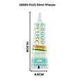 Colle E8000 PLUS 15 à 110 ml pour tissu cuir bijoux téléphone – Couleur E8PLUS 50ML 1PC