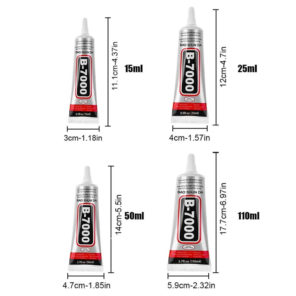 Colle époxy B7000/T7000 15 à 110 g pour cuir et chaussures