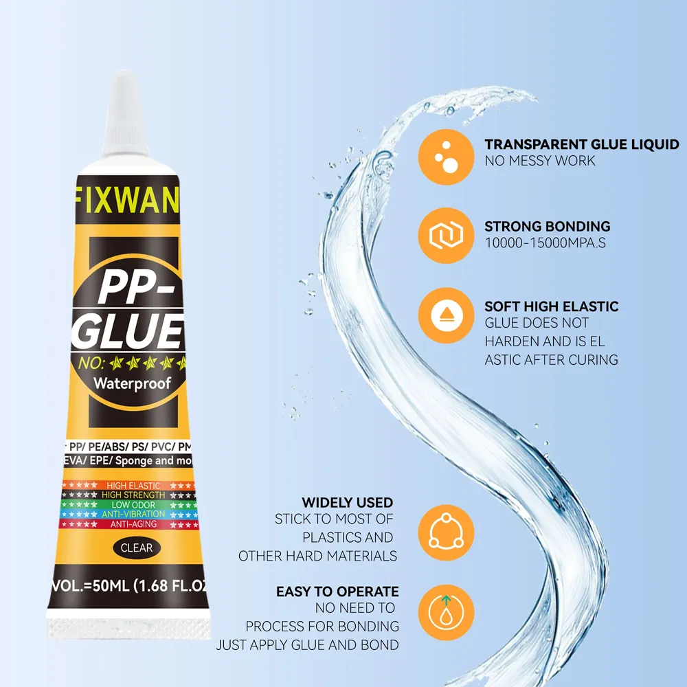 Colle FIXWANT 50ml pour plastique cuir souple imperméable PVC