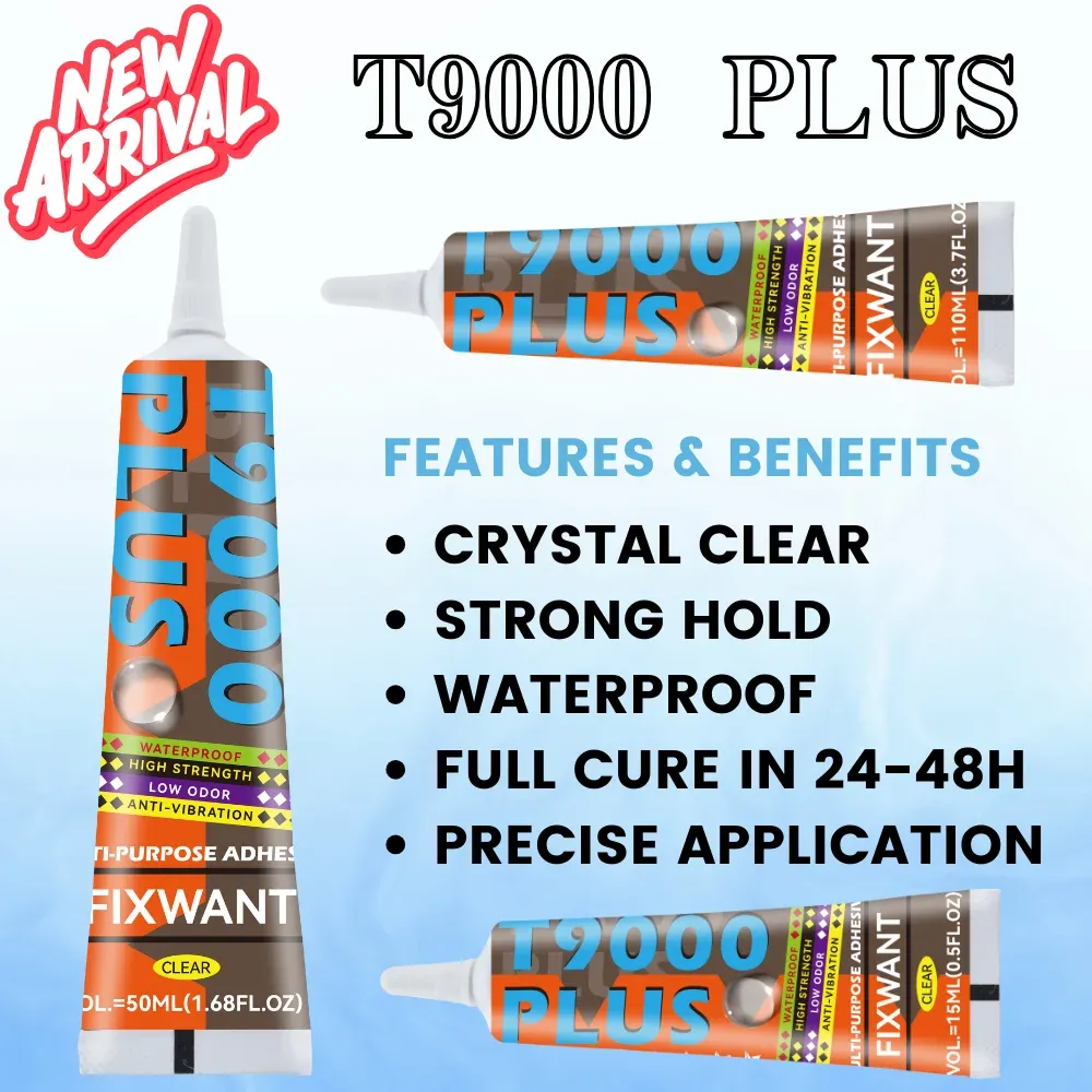Colle T-9000 15 à 110 ml imperméable et faible corrosion pour cuir