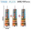 Colle T-9000 15 à 110 ml imperméable et faible corrosion pour cuir – Couleur T9PLUS 50ML 3Pieces