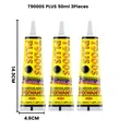Colle T9000S PLUS 50ml noire pour tissu cuir réparation permanente – Couleur 50ML 3Pieces