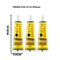 Colle T9000S PLUS 50ml noire pour tissu cuir réparation permanente – Couleur 15ML 3Pieces