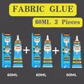 Colle textile transparente 60ml séchage rapide pour cuir coton – Couleur 60ML 3PCs