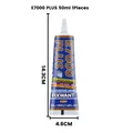 Colle textile transparente 60ml séchage rapide pour cuir coton – Couleur E7PLUS 50ML 1PC