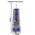 Colle textile transparente 60ml séchage rapide pour cuir coton – Couleur E7PLUS 110ML 1PC