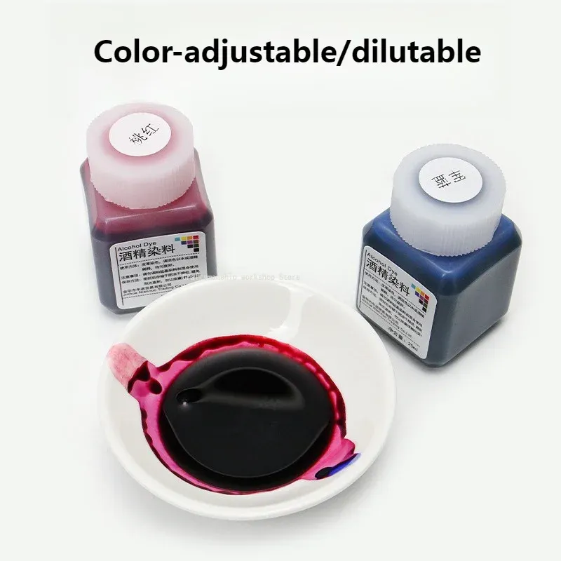 Colorant alcool cuir 25 à 70 ml 24 couleurs DIY