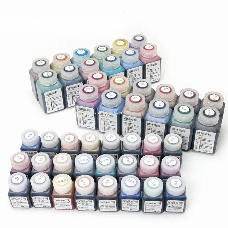 Colorant alcool cuir 25 à 70 ml 24 couleurs DIY