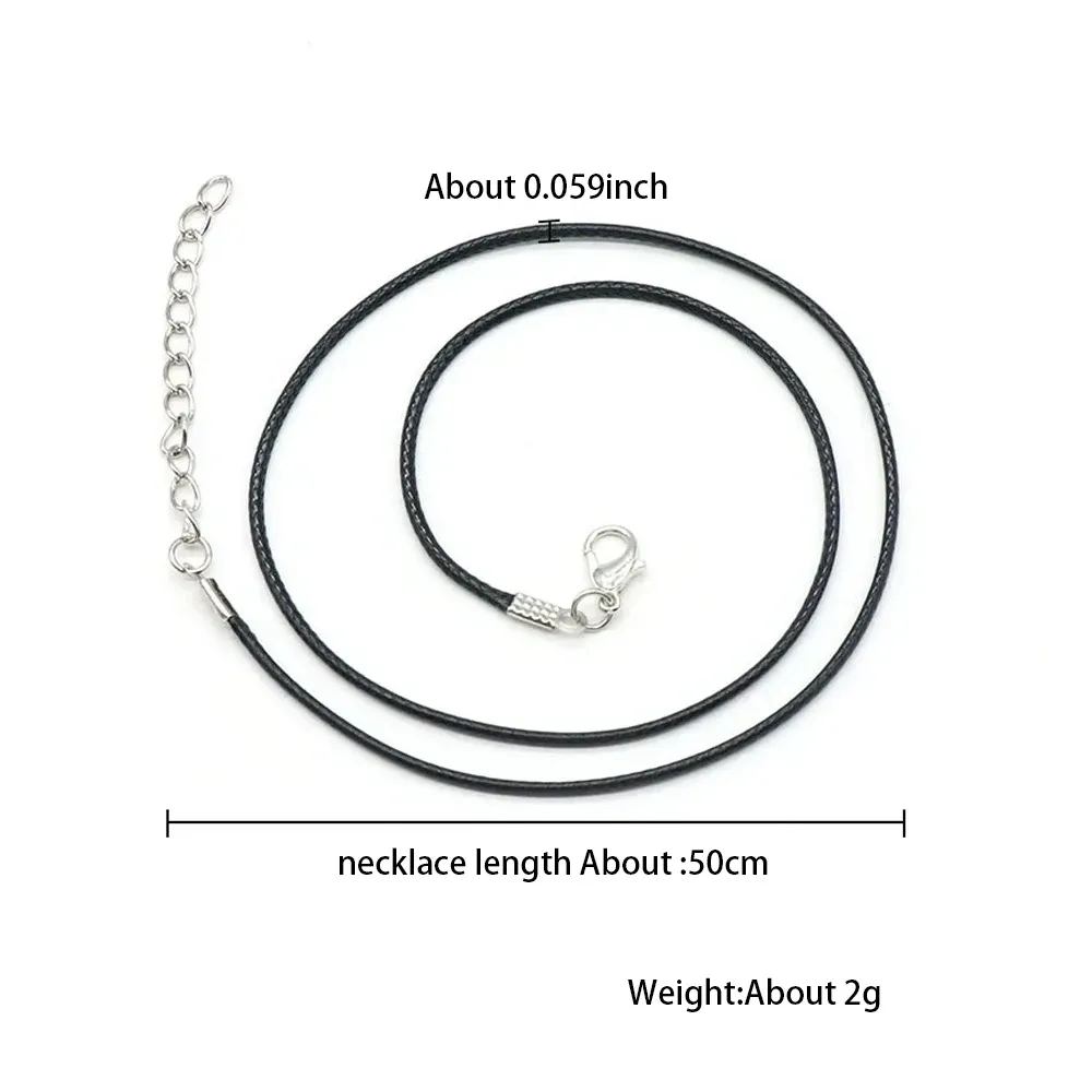 Corde cuir ciré 50 cm 30 pièces pour bijoux