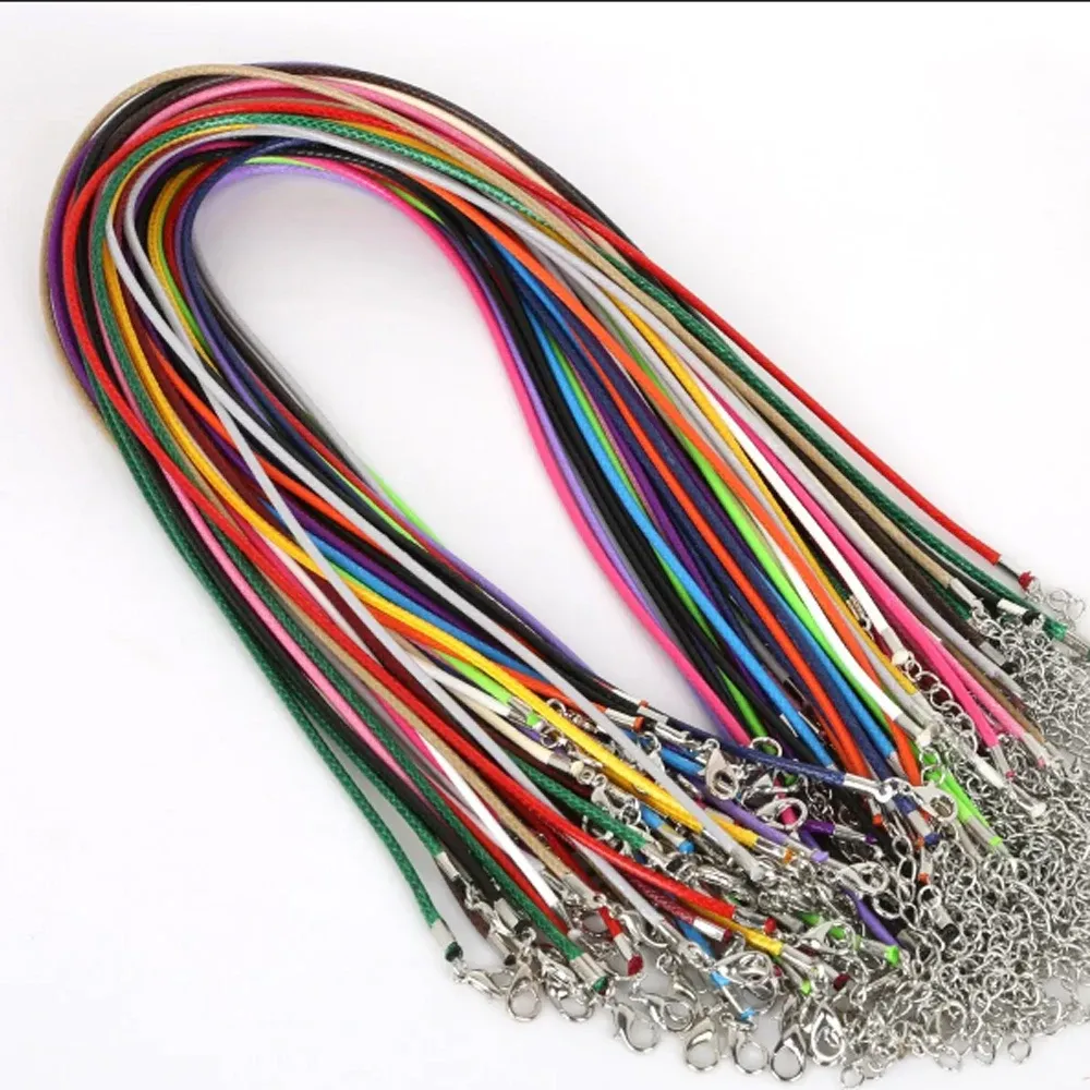 Cordon cuir 18 pouces 20 pièces pour bijoux