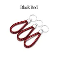 Cordon cuir 5 pièces pour porte-clés – Couleur Black Red