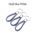 Cordon cuir 5 pièces pour porte-clés – Couleur Dark blue White