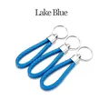 Cordon cuir 5 pièces pour porte-clés – Couleur Lake Blue