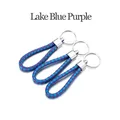 Cordon cuir 5 pièces pour porte-clés – Couleur Lake Blue Purple