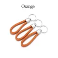 Cordon cuir 5 pièces pour porte-clés – Couleur Orange