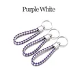 Cordon cuir 5 pièces pour porte-clés – Couleur Purple White