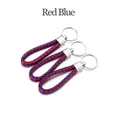 Cordon cuir 5 pièces pour porte-clés – Couleur Red Blue