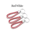 Cordon cuir 5 pièces pour porte-clés – Couleur Red White
