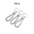 Cordon cuir 5 pièces pour porte-clés – Couleur Silver
