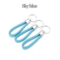 Cordon cuir 5 pièces pour porte-clés – Couleur Sky blue