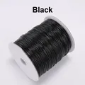 Cordon cuir PU ciré 0,5 à 2 mm 20 m – Couleur Black
