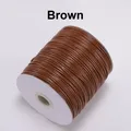 Cordon cuir PU ciré 0,5 à 2 mm 20 m – Couleur Brown