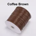 Cordon cuir PU ciré 0,5 à 2 mm 20 m – Couleur Coffee Brown