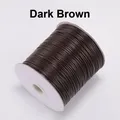 Cordon cuir PU ciré 0,5 à 2 mm 20 m – Couleur Dark Brown
