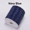 Cordon cuir PU ciré 0,5 à 2 mm 20 m – Couleur Navy Blue