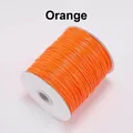 Cordon cuir PU ciré 0,5 à 2 mm 20 m – Couleur Orange