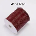 Cordon cuir PU ciré 0,5 à 2 mm 20 m – Couleur Wine Red