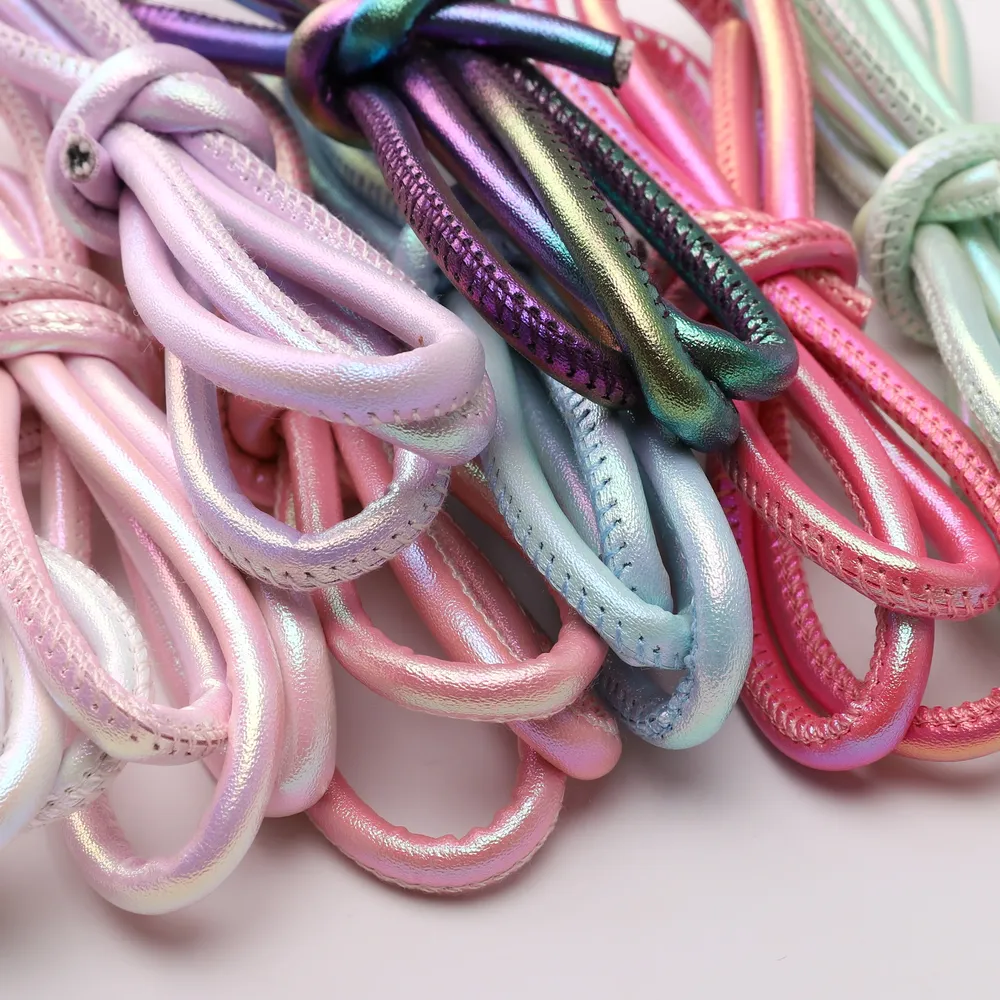Cordon cuir PU coloré 6 mm 100 cm pour loisirs créatifs