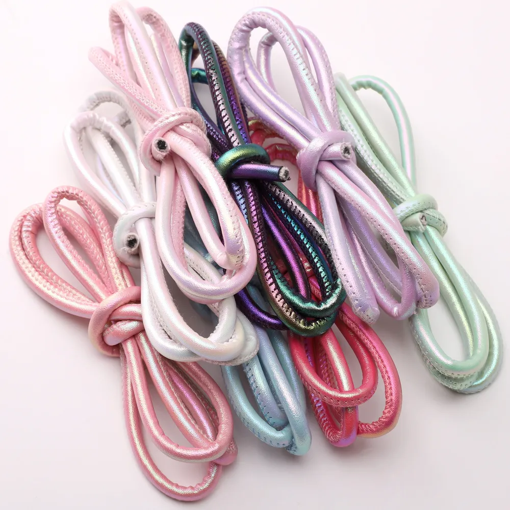 Cordon cuir PU coloré 6 mm 100 cm pour loisirs créatifs