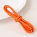 Cordon cuir PU rond 6 mm 100 cm pour bijoux – Color Orange (10)