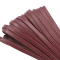 Cordon cuir PU tressé 10 mm 2 m pour sacs – Couleur wine red