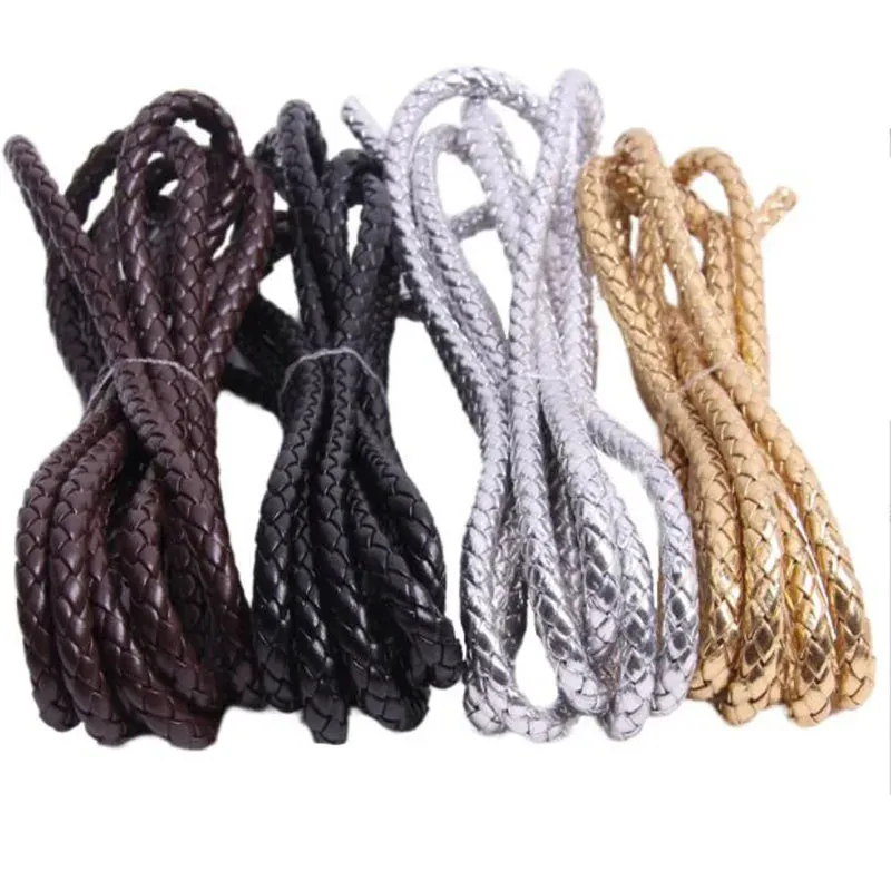 Cordon cuir PU tressé 3 à 12 mm 2 à 5 m