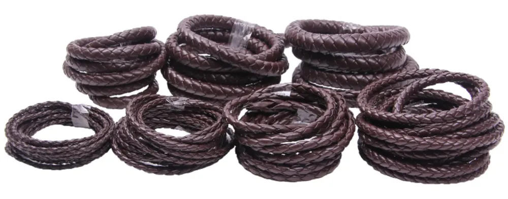 Cordon cuir PU tressé 3 à 12 mm 2 à 5 m