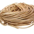 Cordon cuir PU tressé 3 à 12 mm 2 à 5 m – Couleur gold