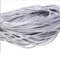 Cordon cuir PU tressé 3 à 12 mm 2 à 5 m – Couleur silver