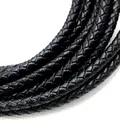 Cordon cuir tressé 3 à 6 mm 5 m pour bijoux – 3