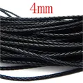 Cordon cuir tressé 3 à 6 mm 5 m pour bijoux – Couleur 4mm